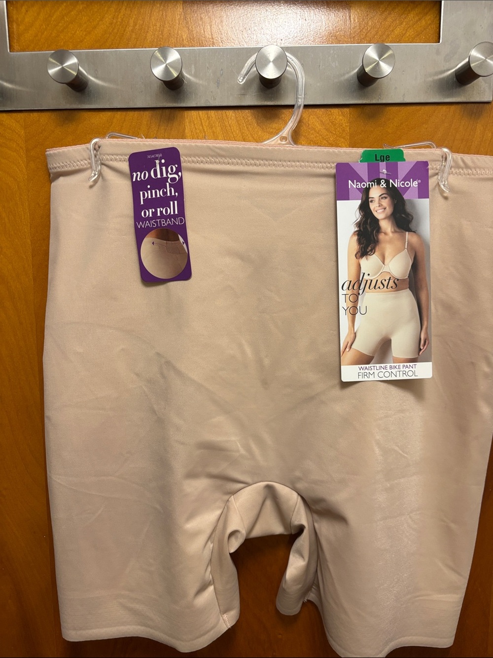 Naomi & Nicole Women's Firm Control Waistline Bike Short - Nude